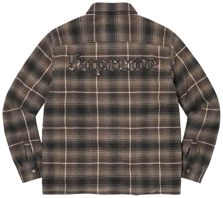 Buy Supreme Shearling Lined Flannel Shirt 