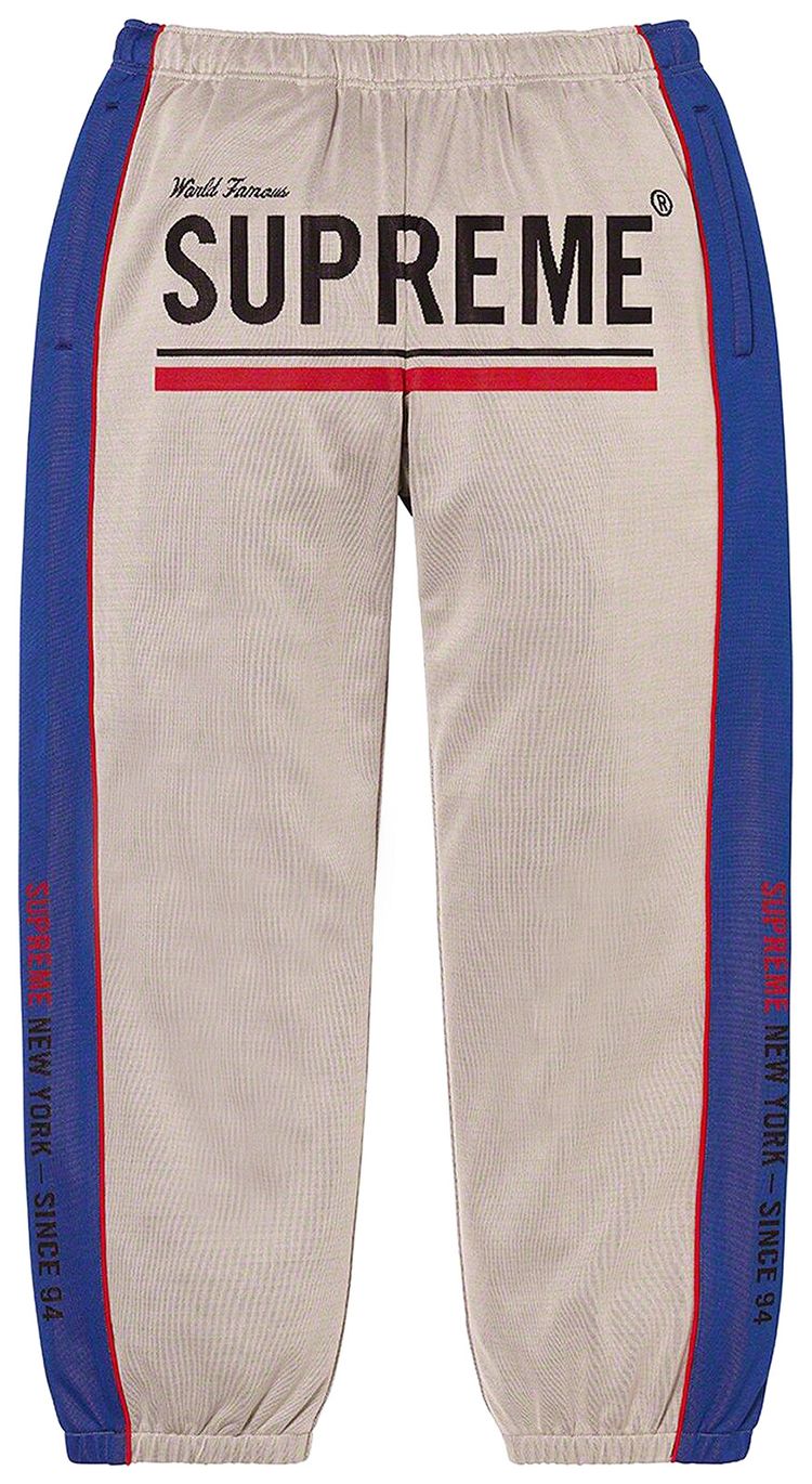 Supreme World Famous Jacquard Track Pant Stone
