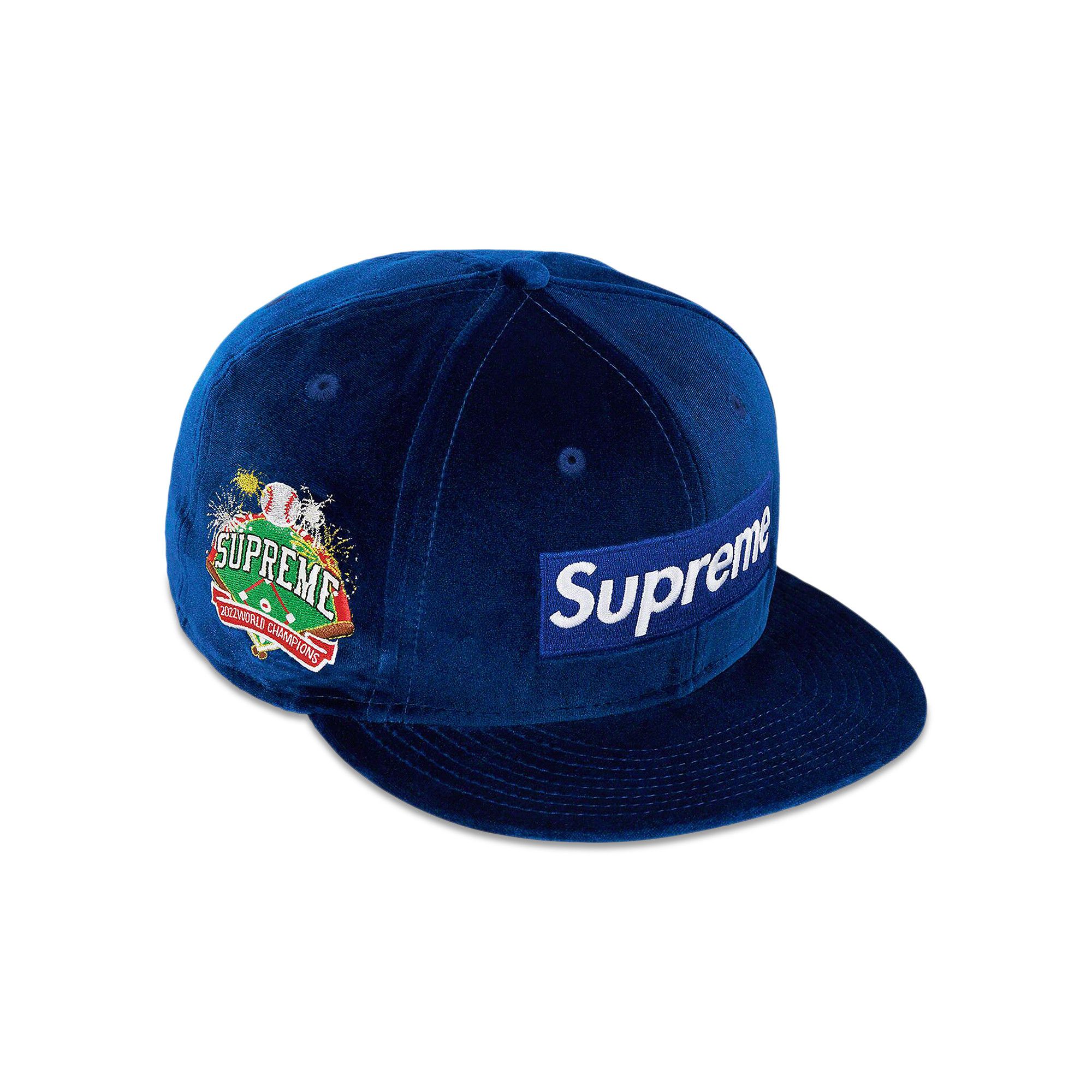 新作人気 Buy Supreme Velour Box Logo New Era 'Navy' - FW22H27 NAVY | GOAT 帽子