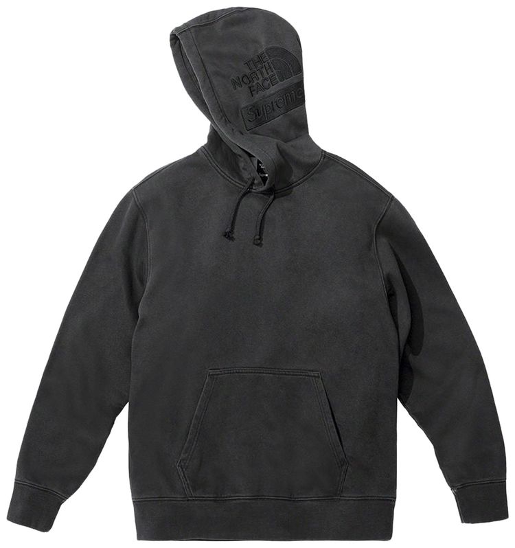 Supreme x The North Face Pigment Printed Hooded Sweatshirt Black