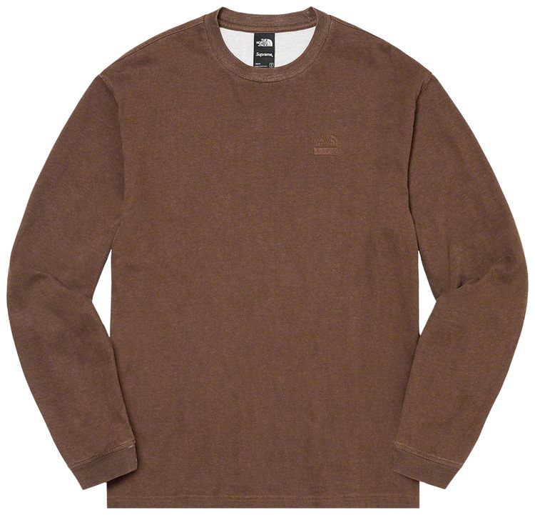 Supreme x The North Face Pigment Printed Long Sleeve Top Brown