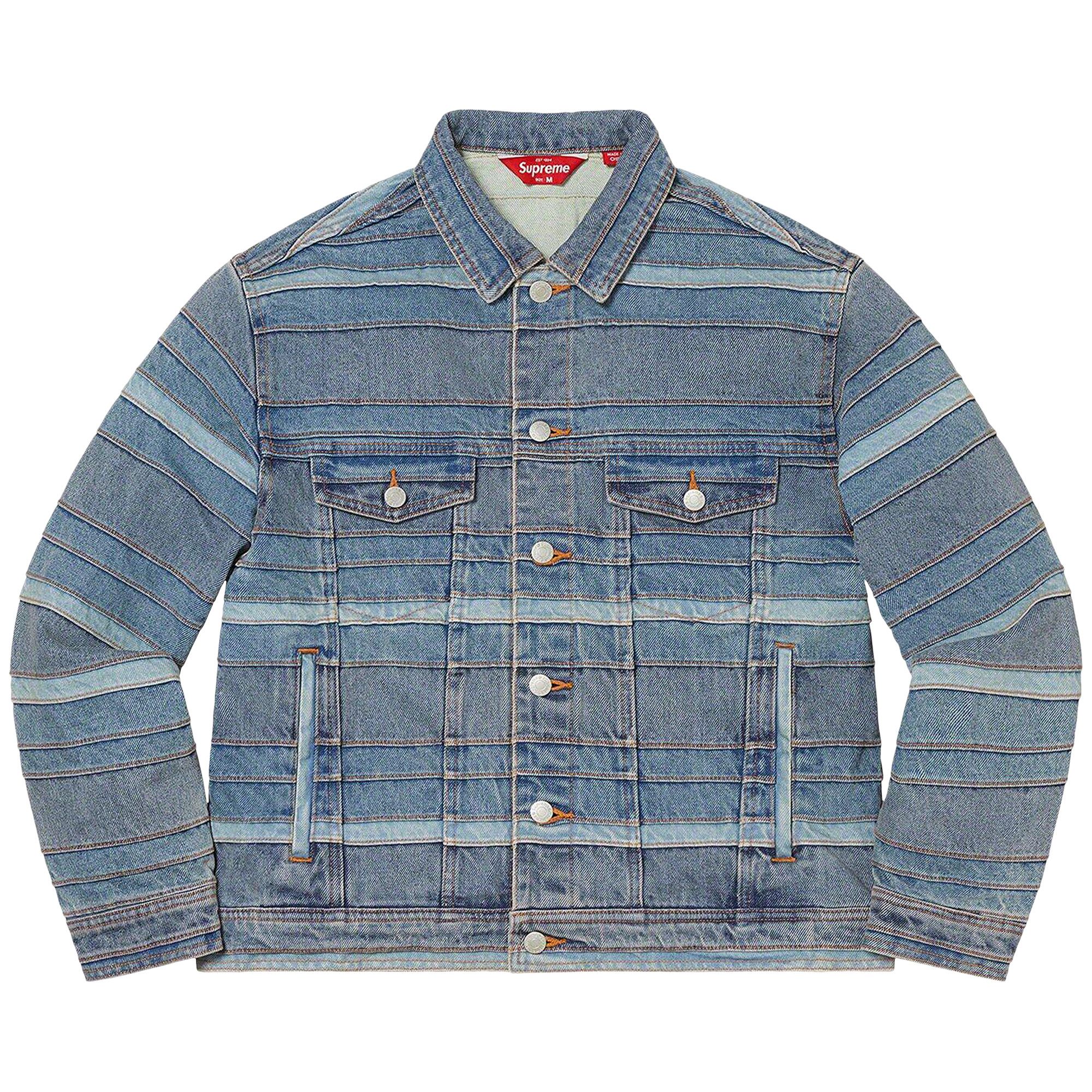 Buy Supreme Layered Denim Trucker Jacket 'Washed Blue Buy Supreme Layered Denim Trucker Jacket 'Washed Blue