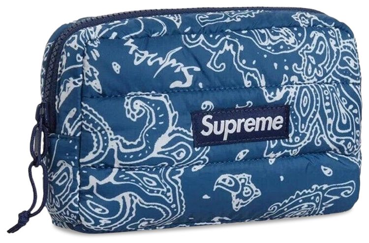 Supreme Puffer Pouch Blue Paisley