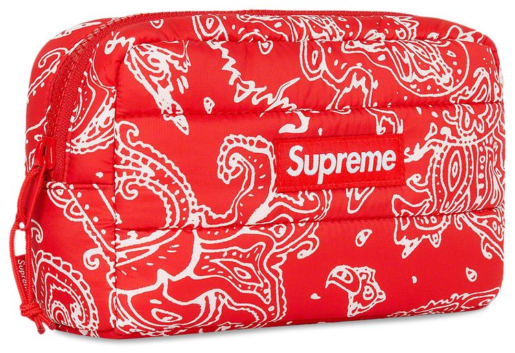 Supreme Puffer Pouch Red Paisley