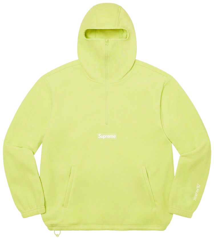 Supreme x Polartec Facemask Half Zip Pullover Lime