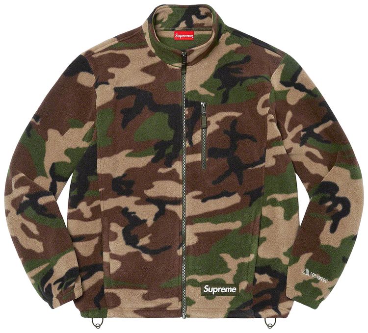 Supreme x Polartec Zip Jacket Woodland Camo