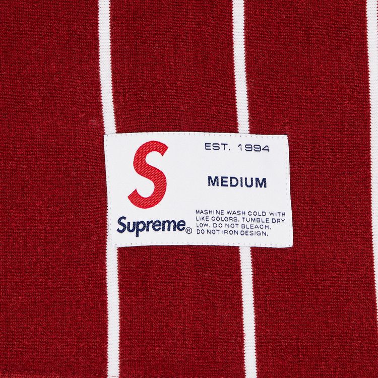 Supreme Stripe Raglan Long Sleeve Top Maroon