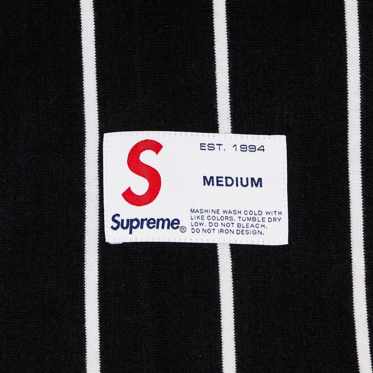 Supreme Stripe Raglan Long Sleeve Top Black