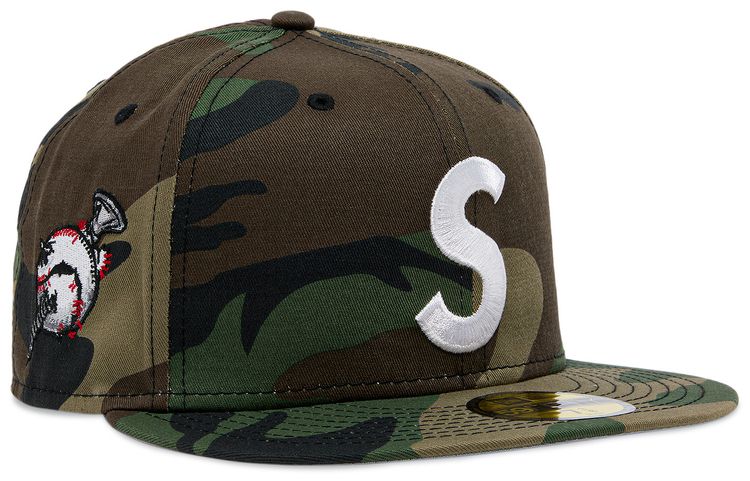 Supreme Screwball S Logo New Era Woodland Camo