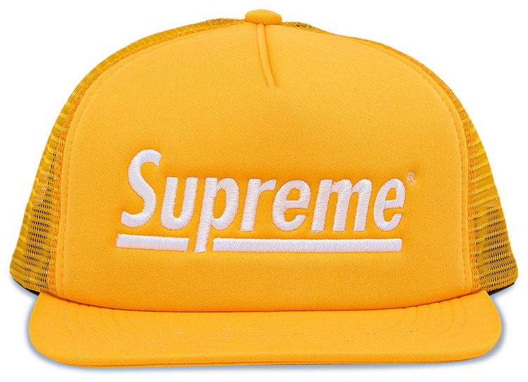 Supreme Underline Mesh Back 5 Panel Gold