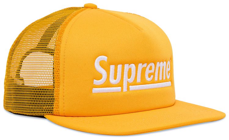 Supreme Underline Mesh Back 5 Panel Gold