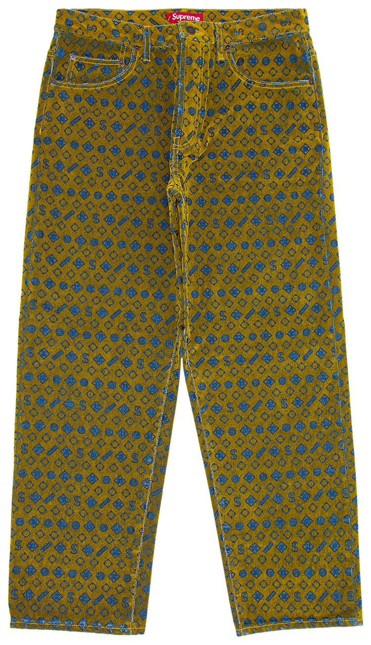 Supreme Flocked Loose Fit Jean Mustard