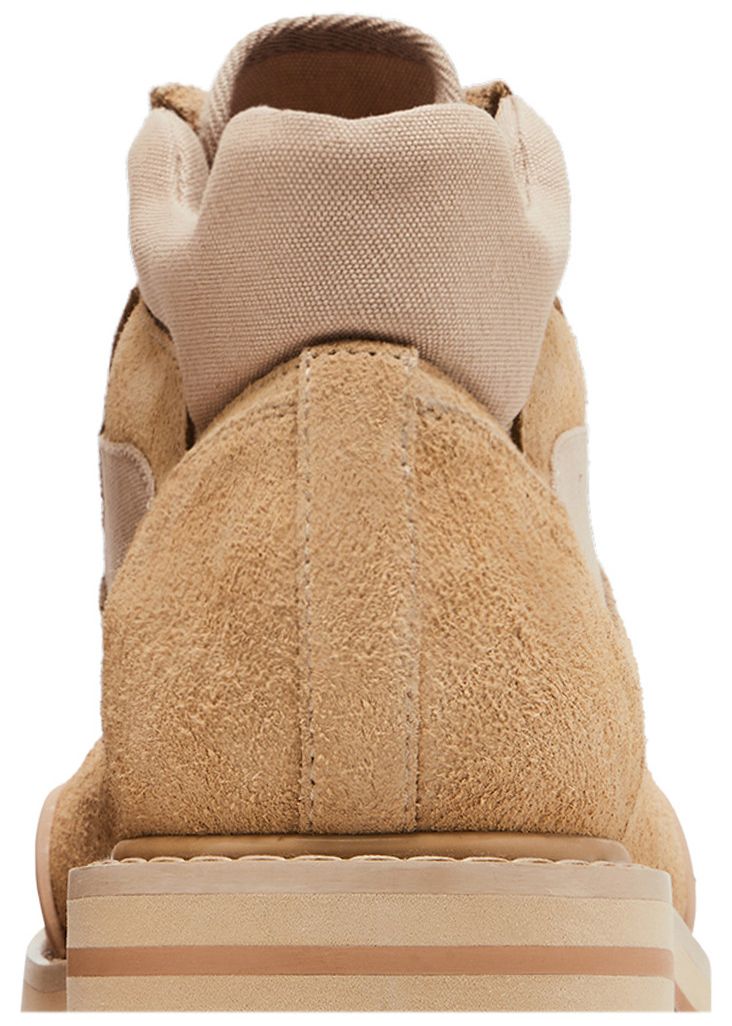 Marni Suede Patchy Combat Boot Gold Sand