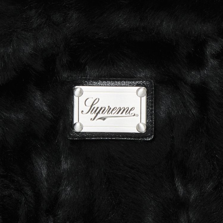 Supreme Faux Fur Hooded Jacket Black