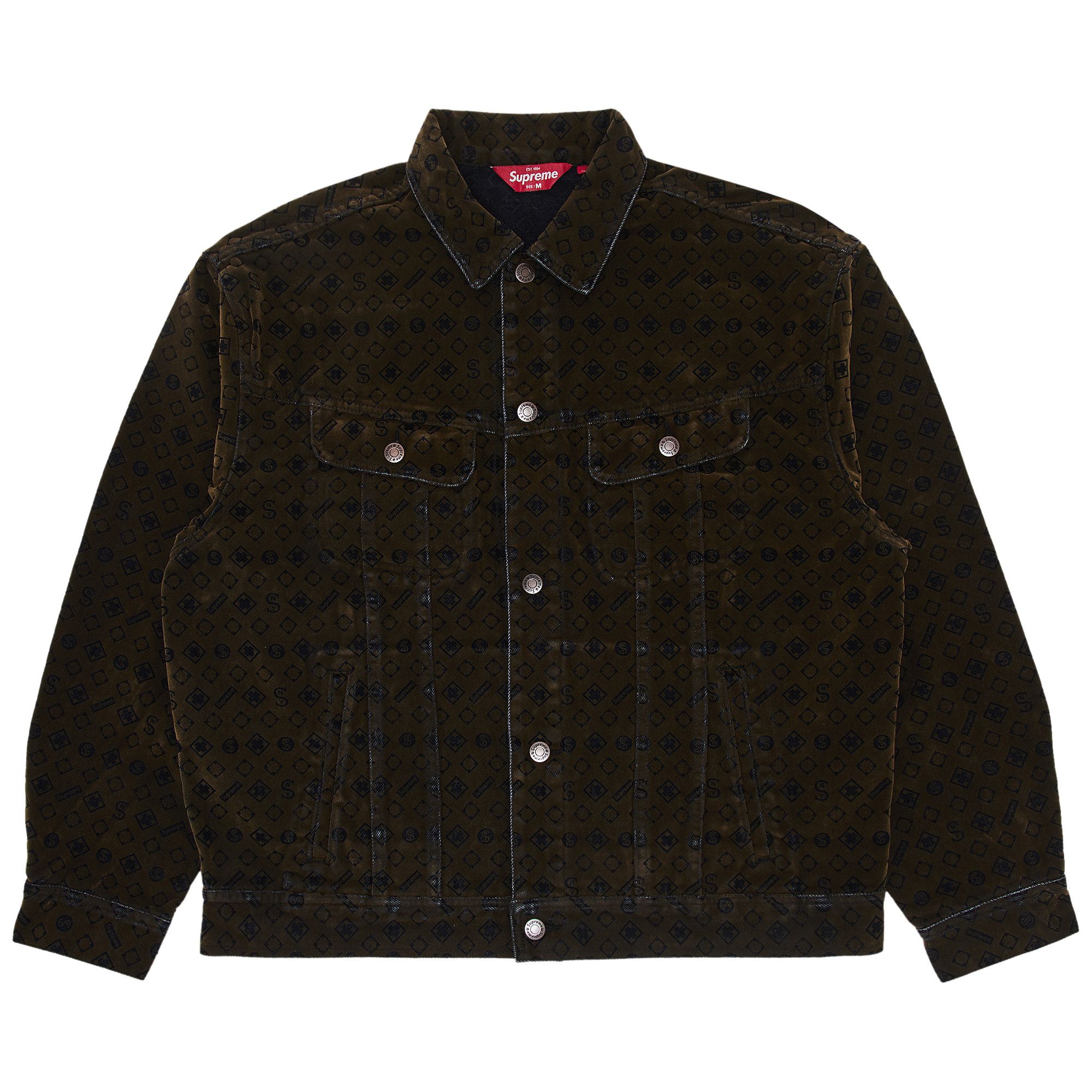 Buy Supreme Flocked Denim Trucker Jacket Black FW24J81 BLACK GOAT AU