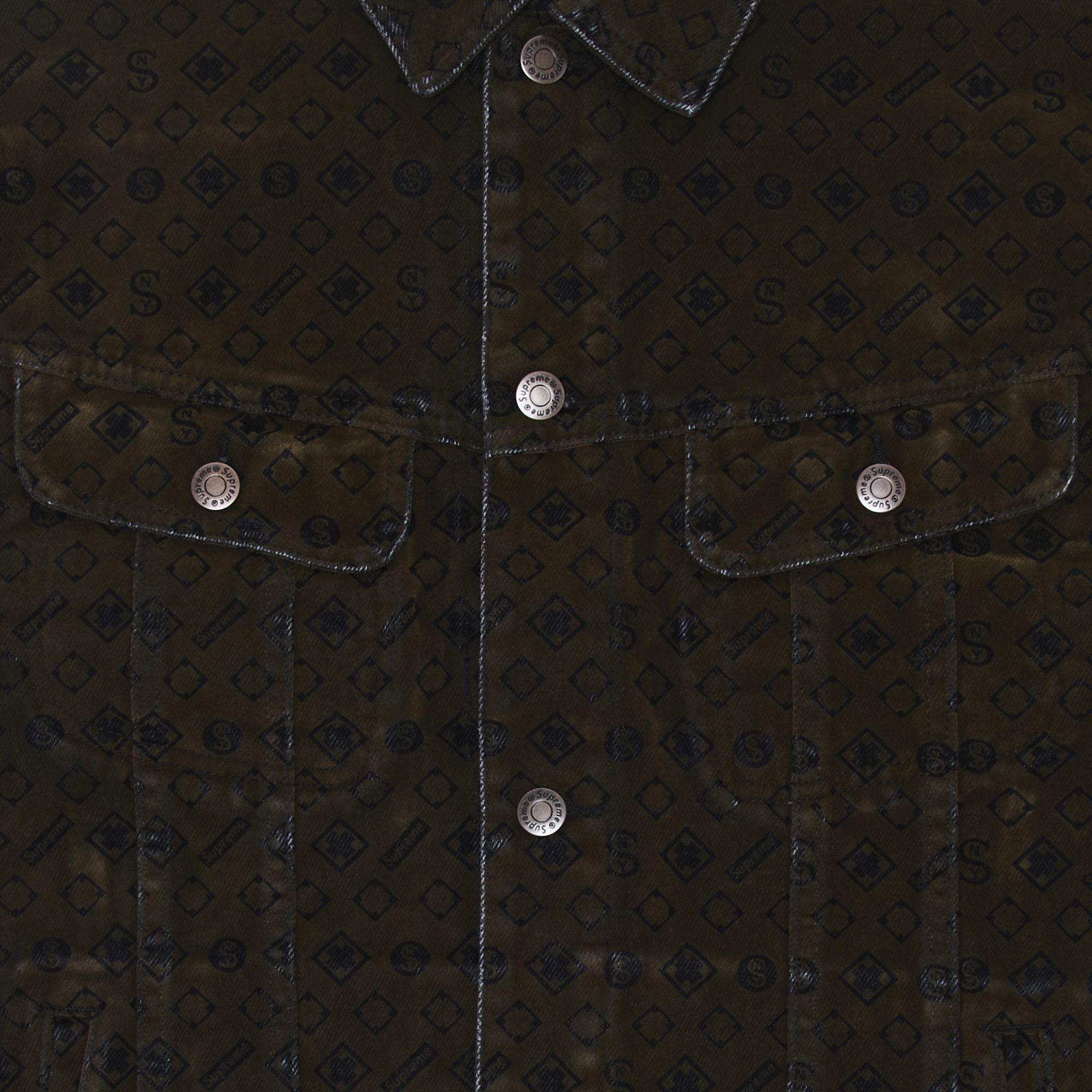 Size xxl Supreme Flocked Denim Trucker Jacket 'Black'