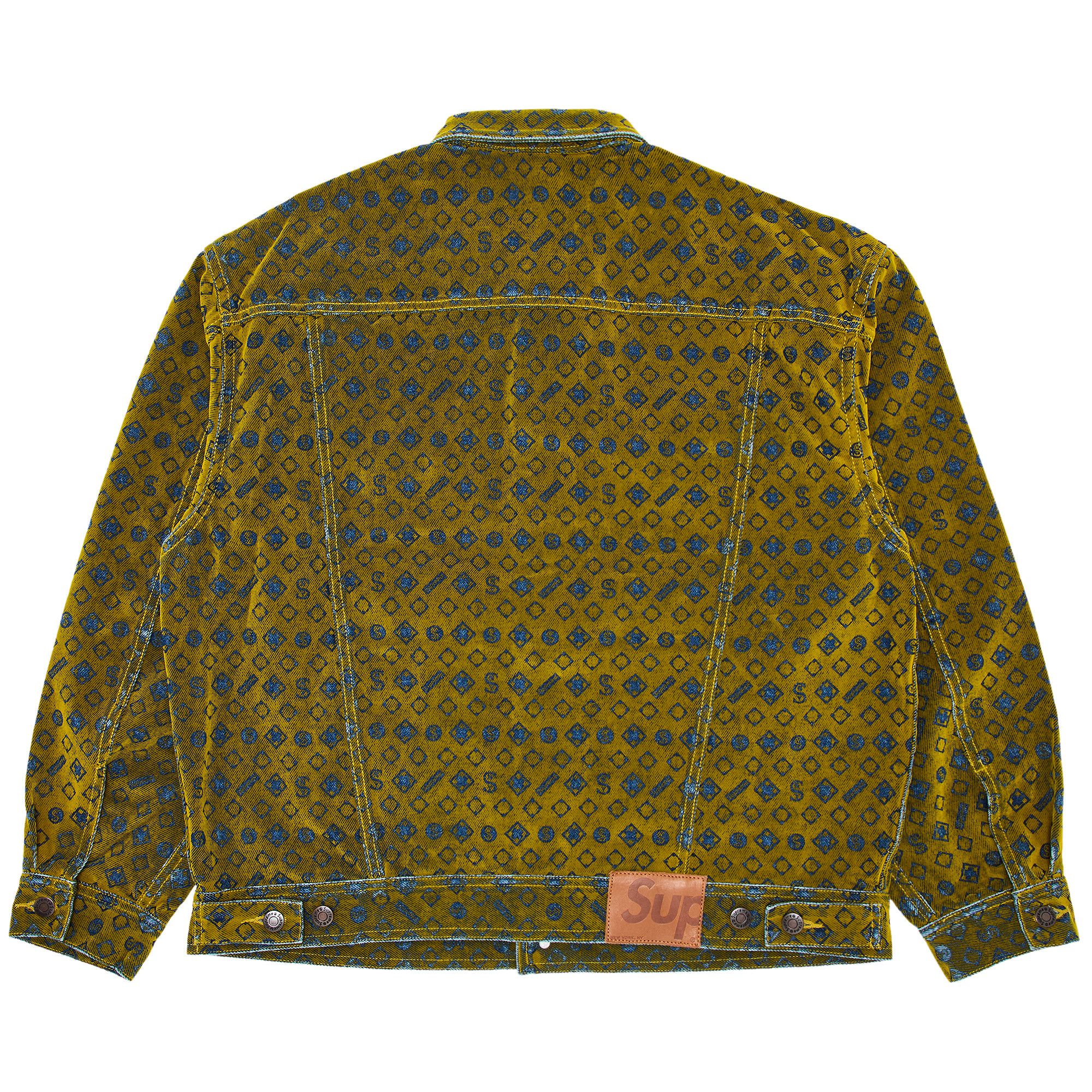 Buy Supreme Flocked Denim Trucker Jacket 'Mustard' - FW24J81 MUSTARD | GOAT