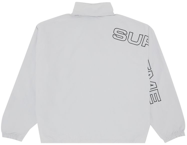 Supreme Spellout Embroidered Track Jacket Grey
