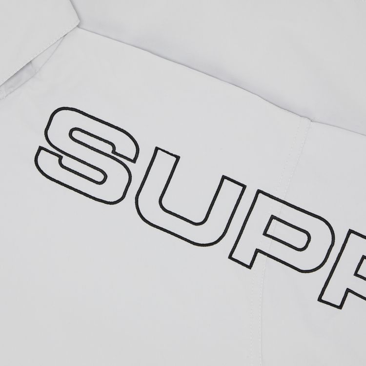 Supreme Spellout Embroidered Track Jacket Grey
