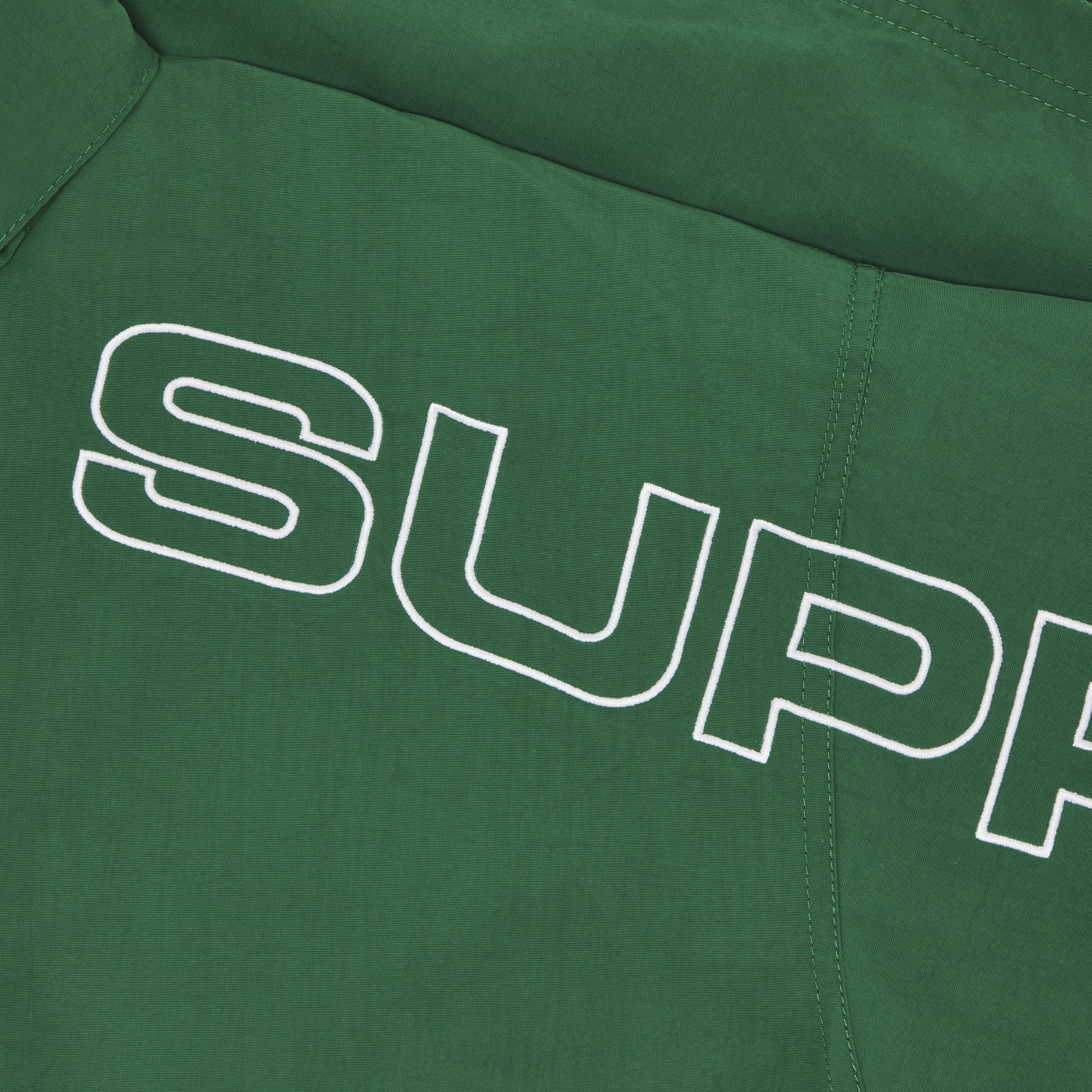 Buy Supreme Spellout Embroidered Track Jacket 'Dark Green