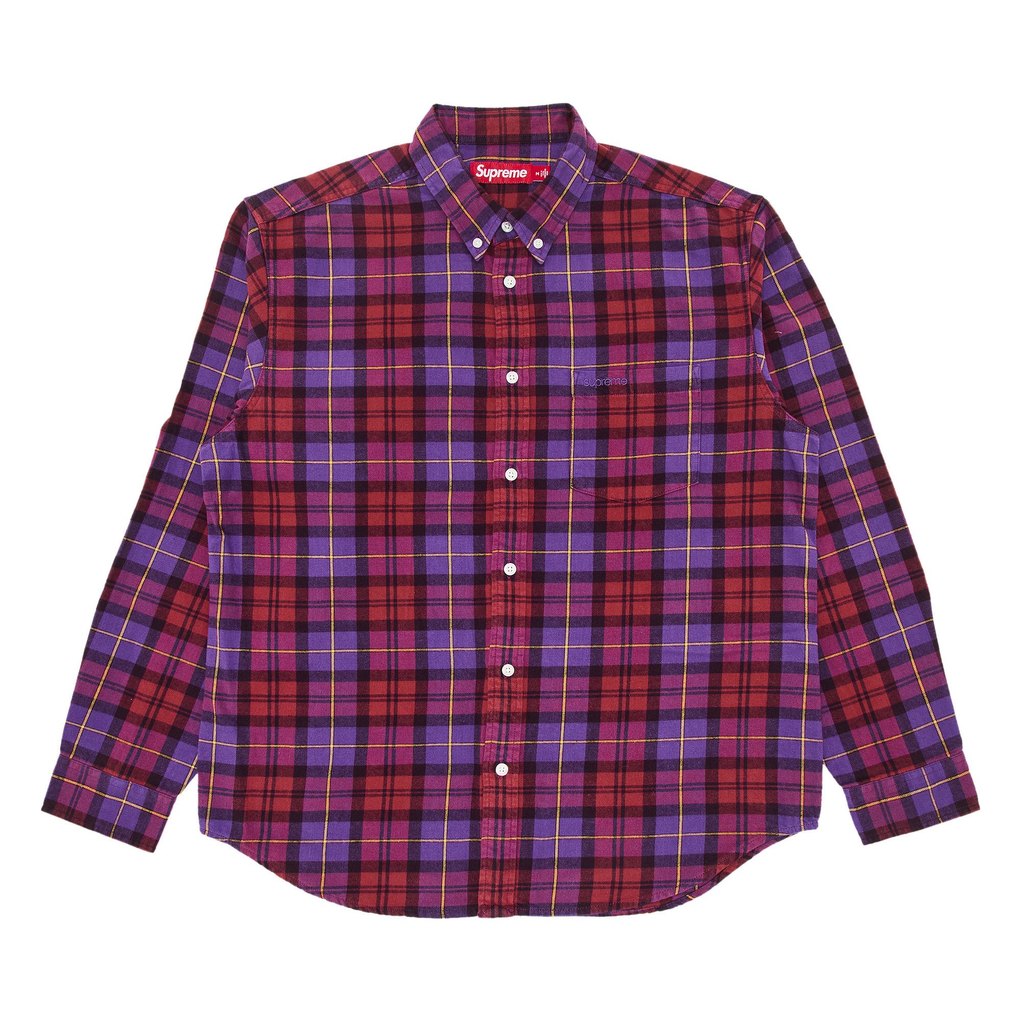 Buy Supreme Plaid Flannel Shirt 'Purple' - FW24S5 PURPLE | GOAT