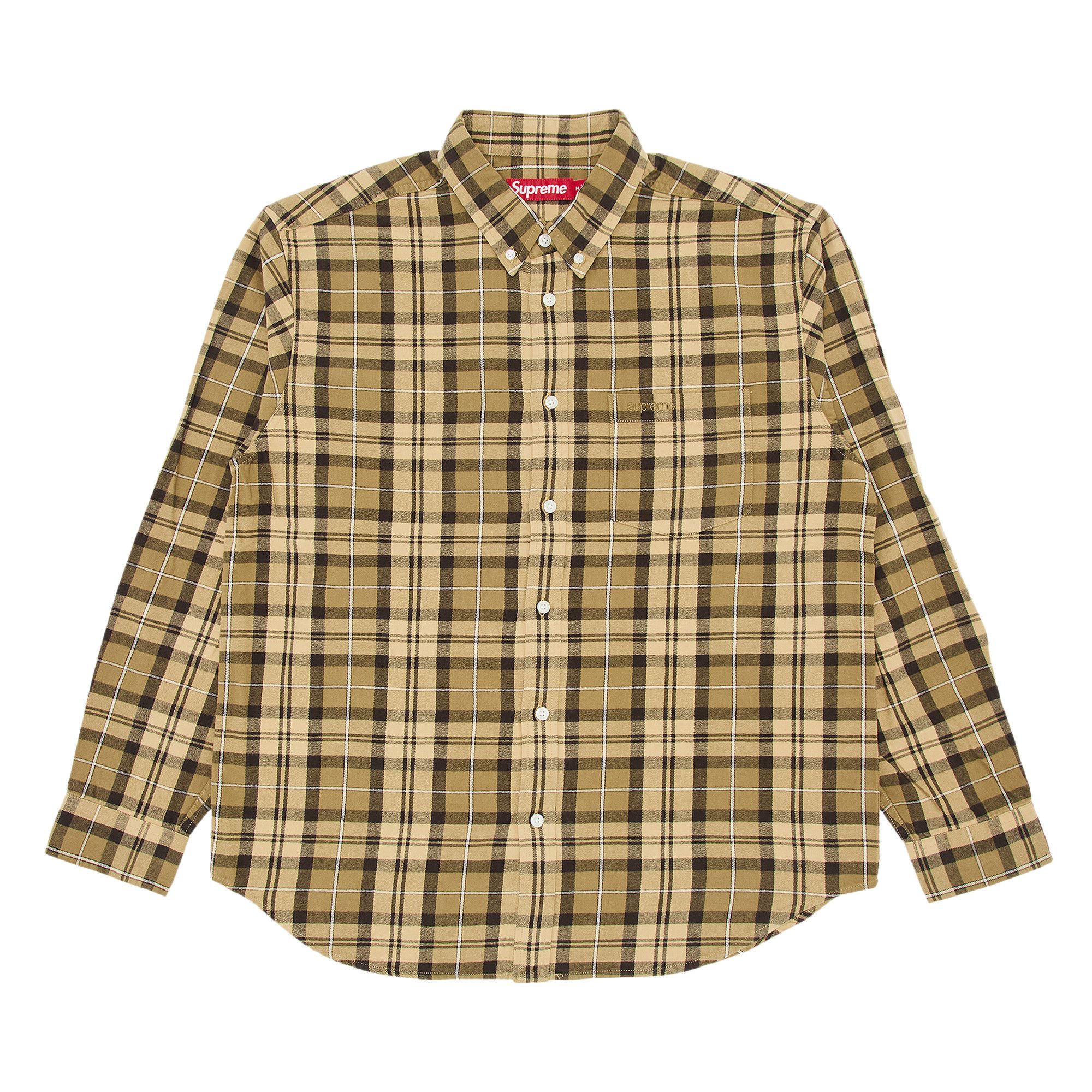 Supreme buy Nike Plaid Hooded Sweatshirt Mustard