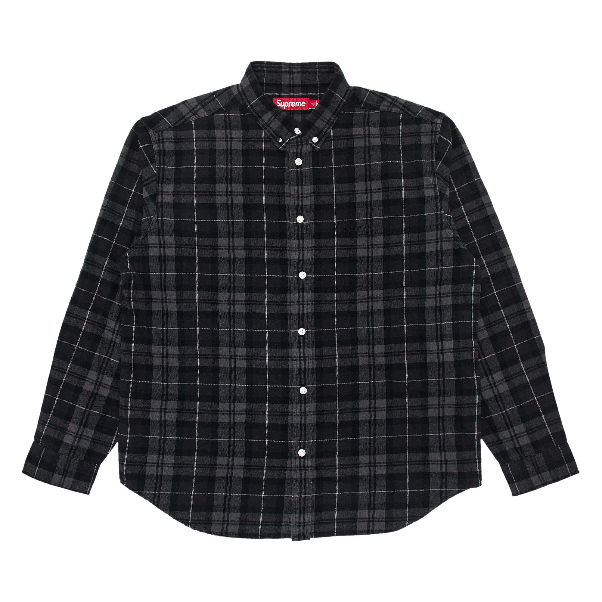 Supreme Plaid Flannel Shirt - Black | Editorialist