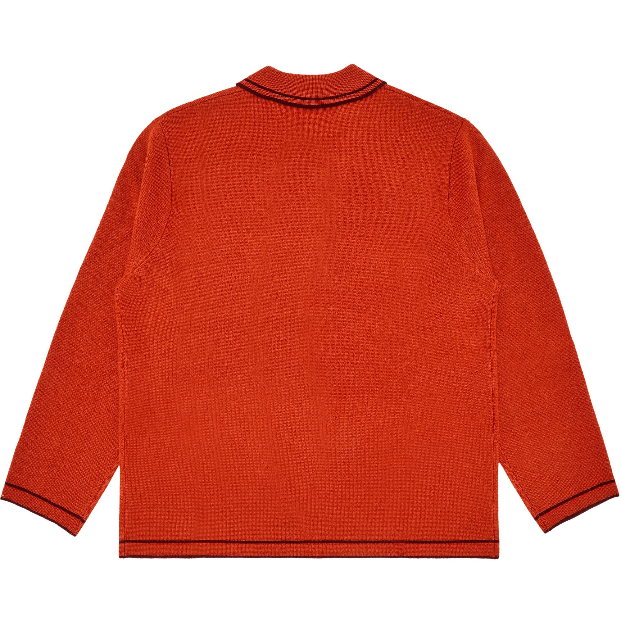 Size m Supreme Zip Up Polo Sweater 'Burnt Orange'