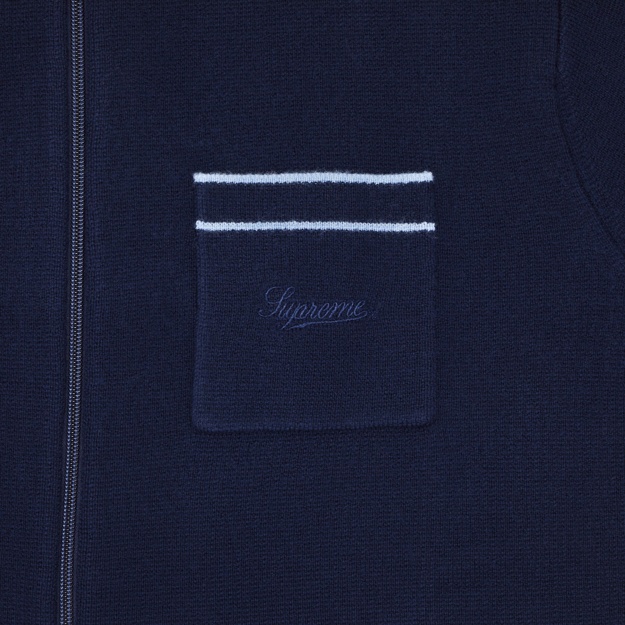 Buy Supreme Zip Up Polo Sweater 'Navy' - FW24SK48 NAVY | GOAT