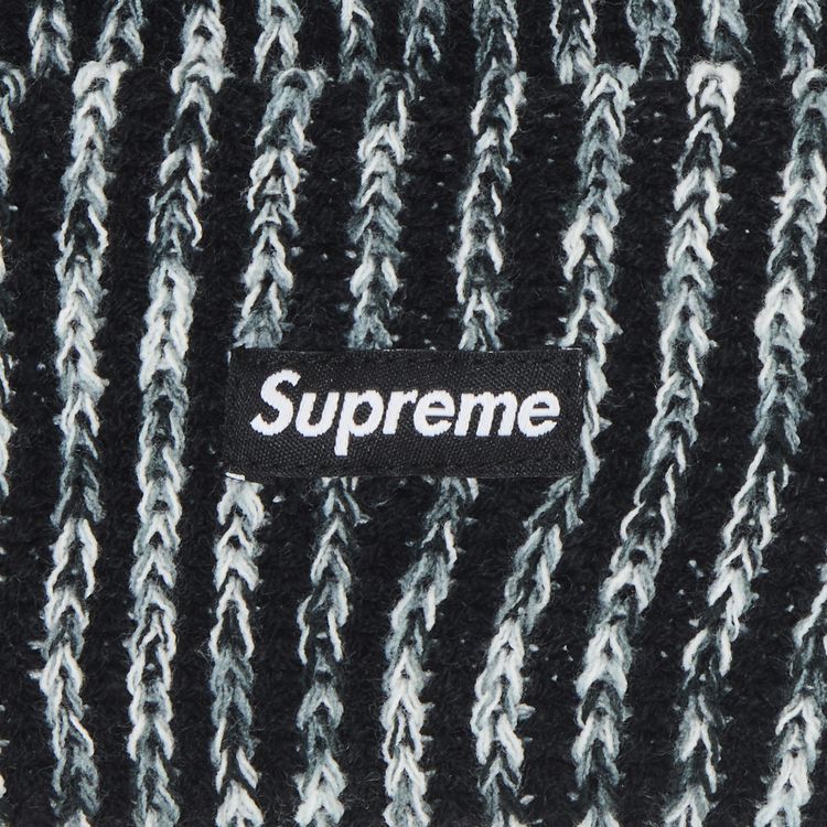 Supreme Rainbow Loose Guage Beanie Black