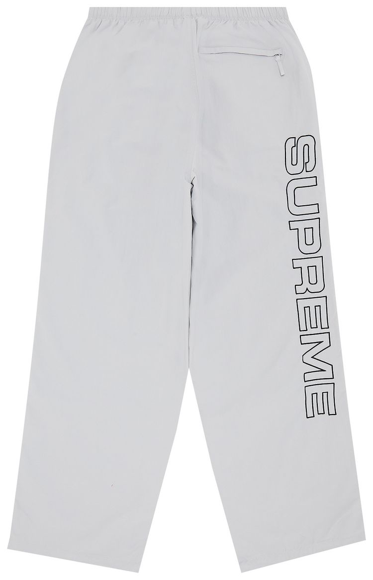Supreme Spellout Embroidered Track Pant Grey