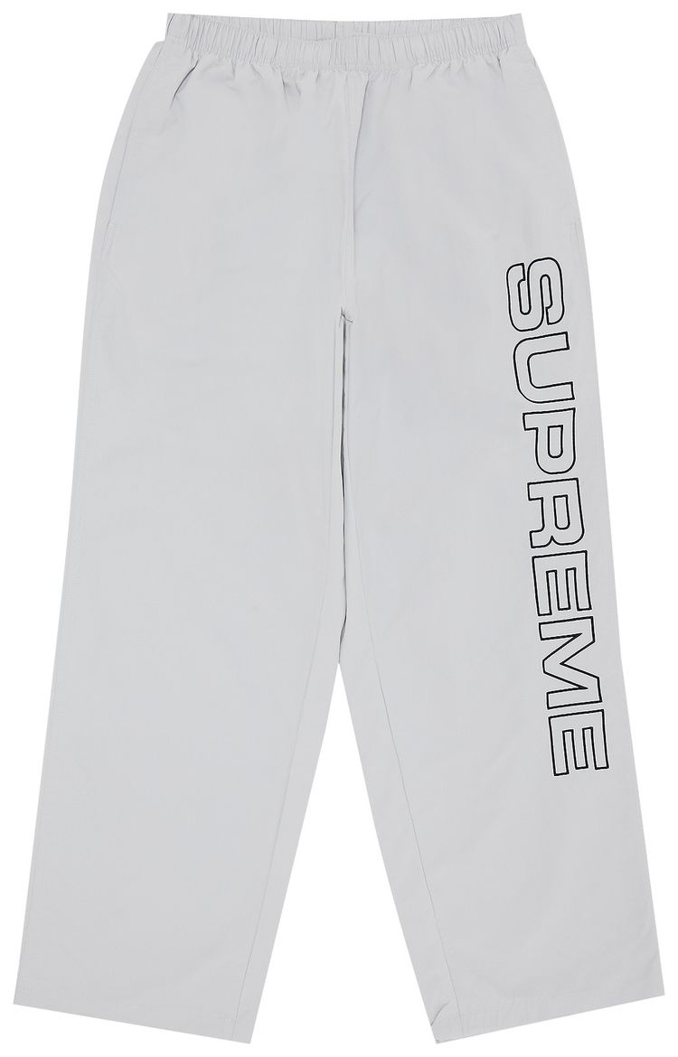 Supreme Spellout Embroidered Track Pant Grey