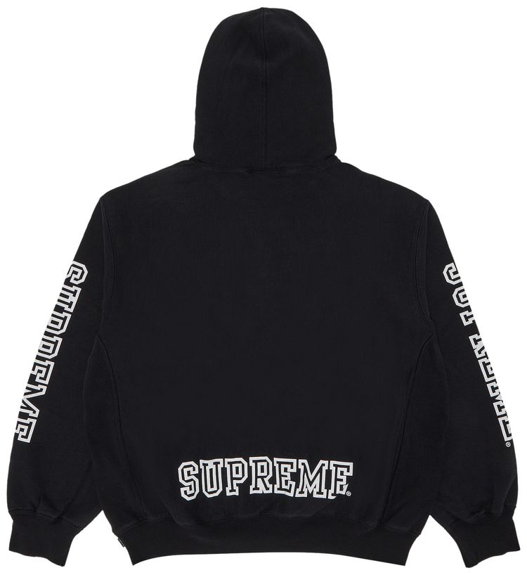 Supreme Collegiate Sleeve Hooded Sweatshirt Black