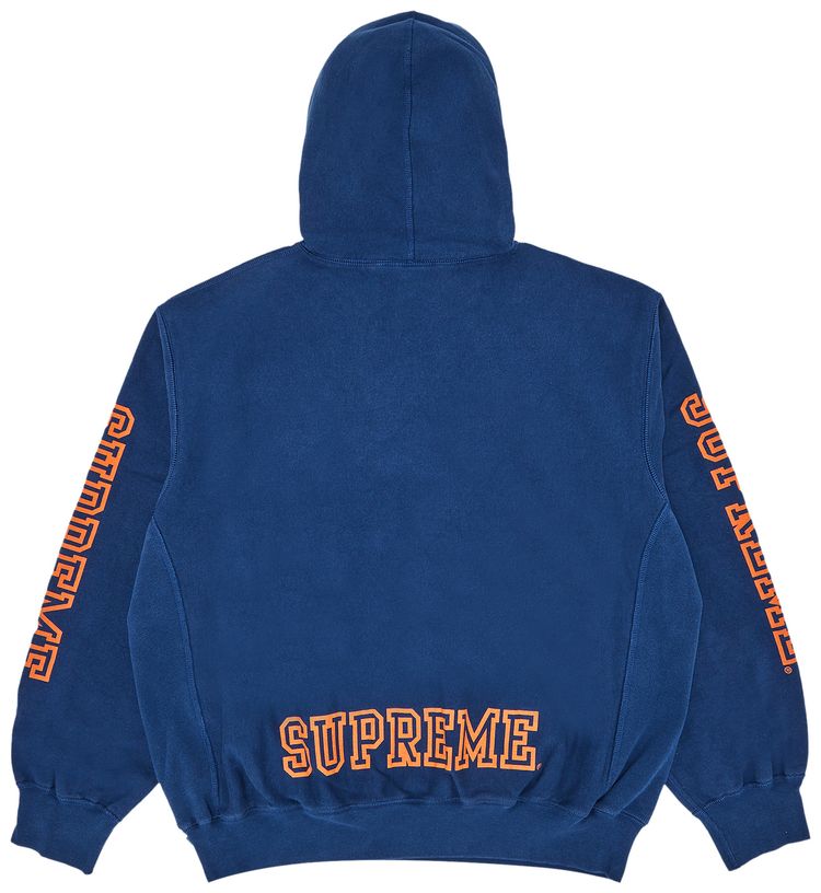 Supreme Collegiate Sleeve Hooded Sweatshirt Dark Royal