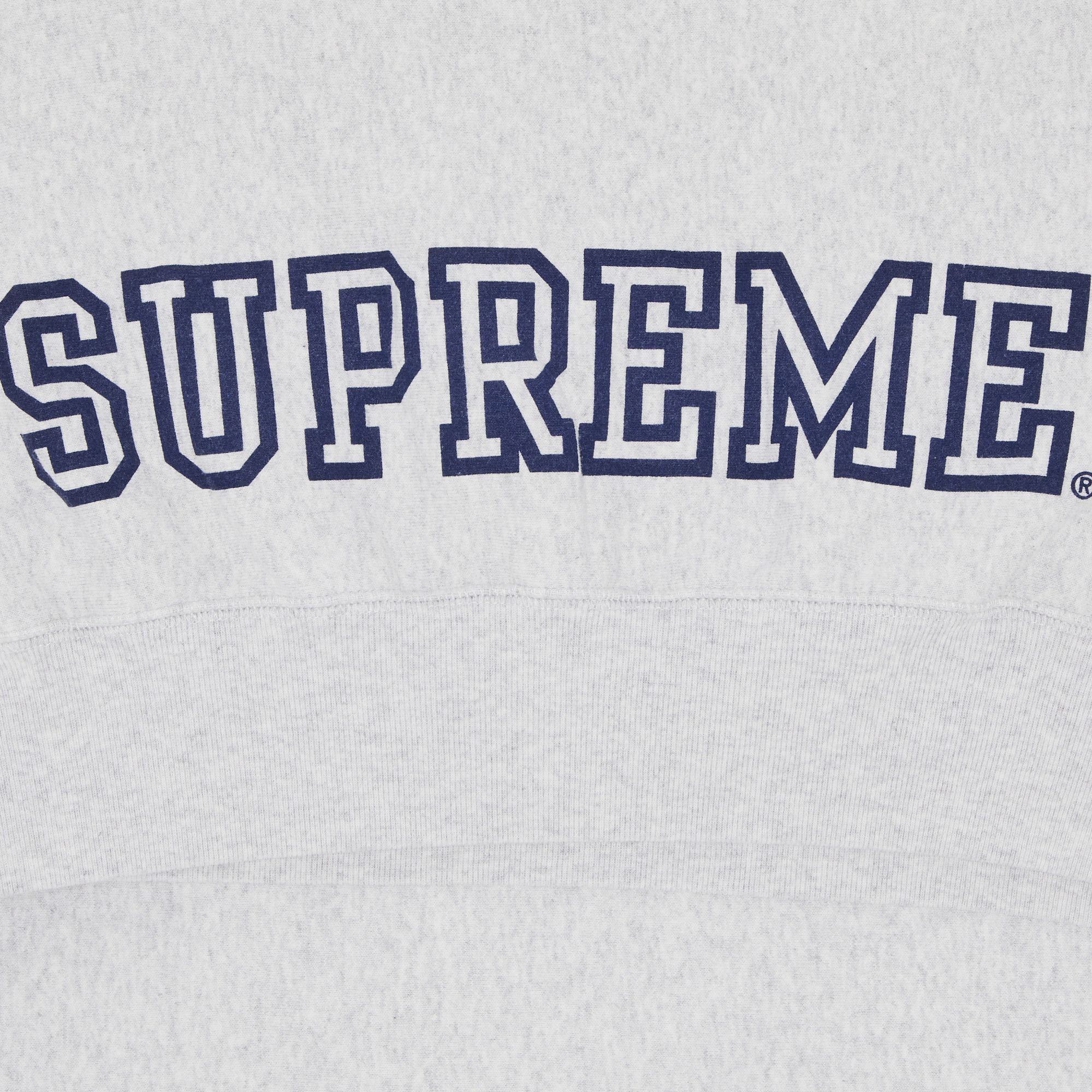Buy Supreme Collegiate Sleeve Hooded Sweatshirt 'Ash Grey Buy Supreme Collegiate Sleeve Hooded Sweatshirt 'Ash Grey