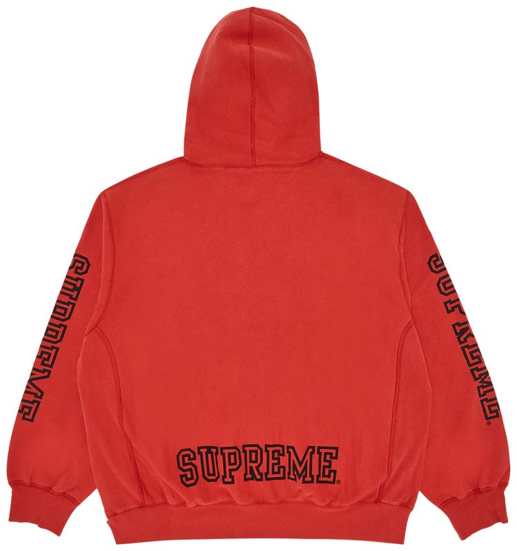 Supreme Collegiate Sleeve Hooded Sweatshirt Burnt Red
