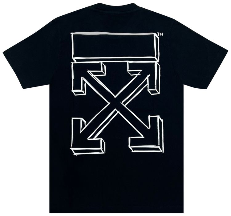 Off White Outline Marker Arrow T Shirt BlackWhite