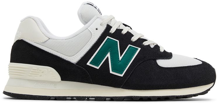 New Balance 574 Black Marsh Green