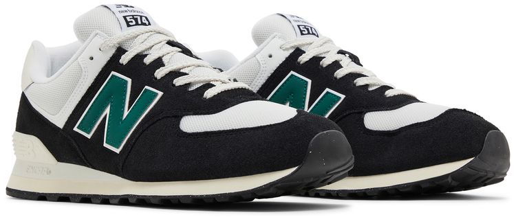 New Balance 574 Black Marsh Green