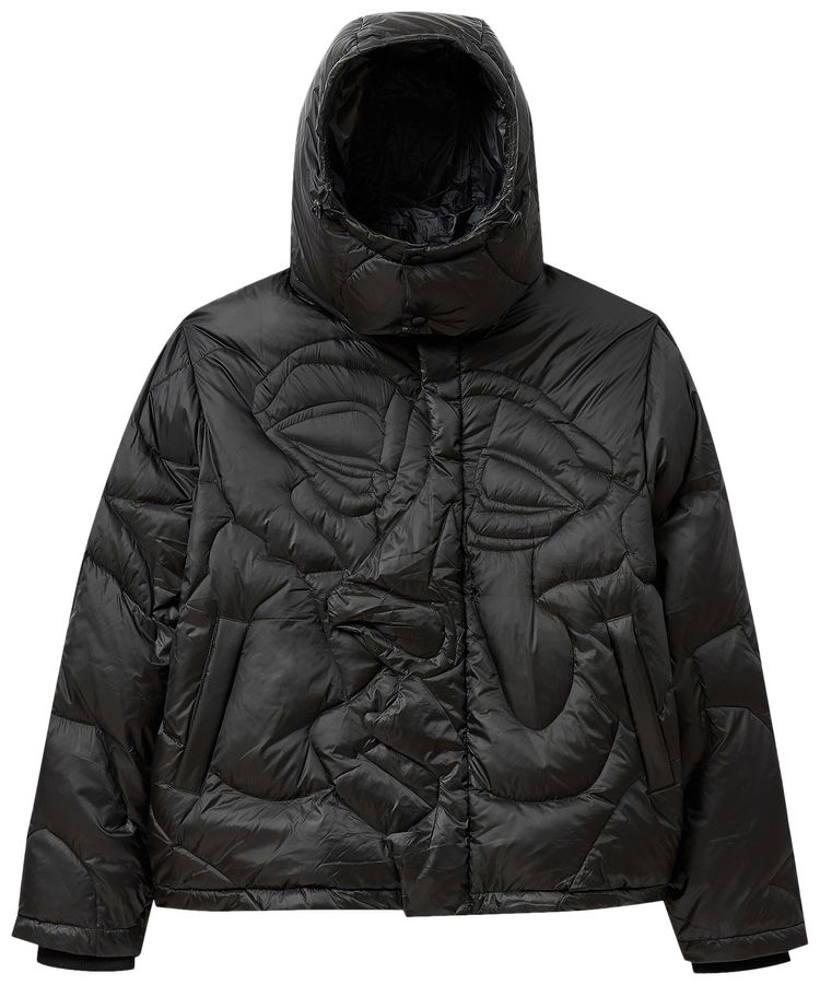 KidSuper Kissing Puffer Jacket Black