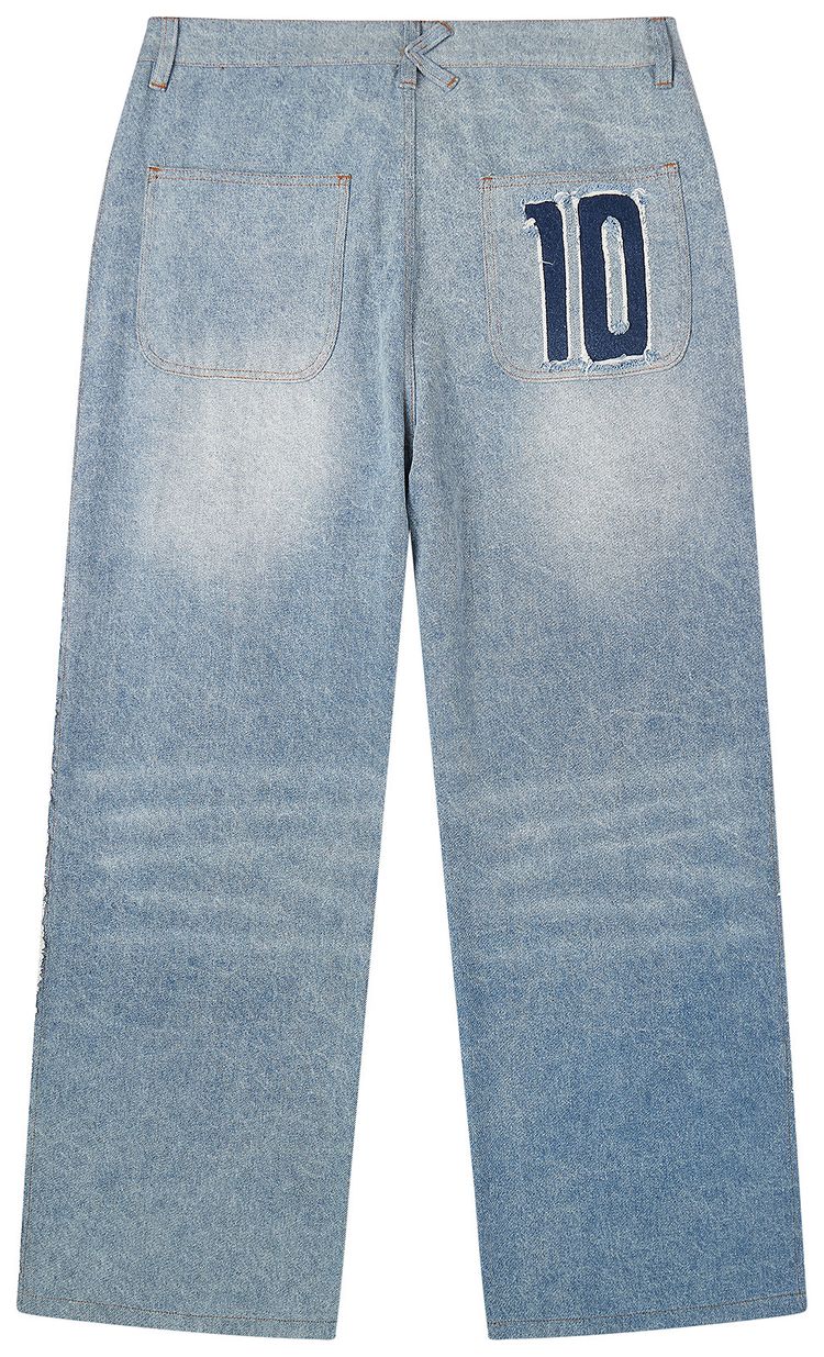 KidSuper x Ronaldinho Denim Stripe Jeans Blue