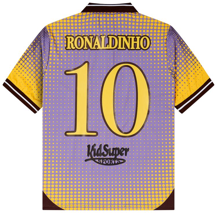 KidSuper x Ronaldinho Soccer Jersey BrownYellow