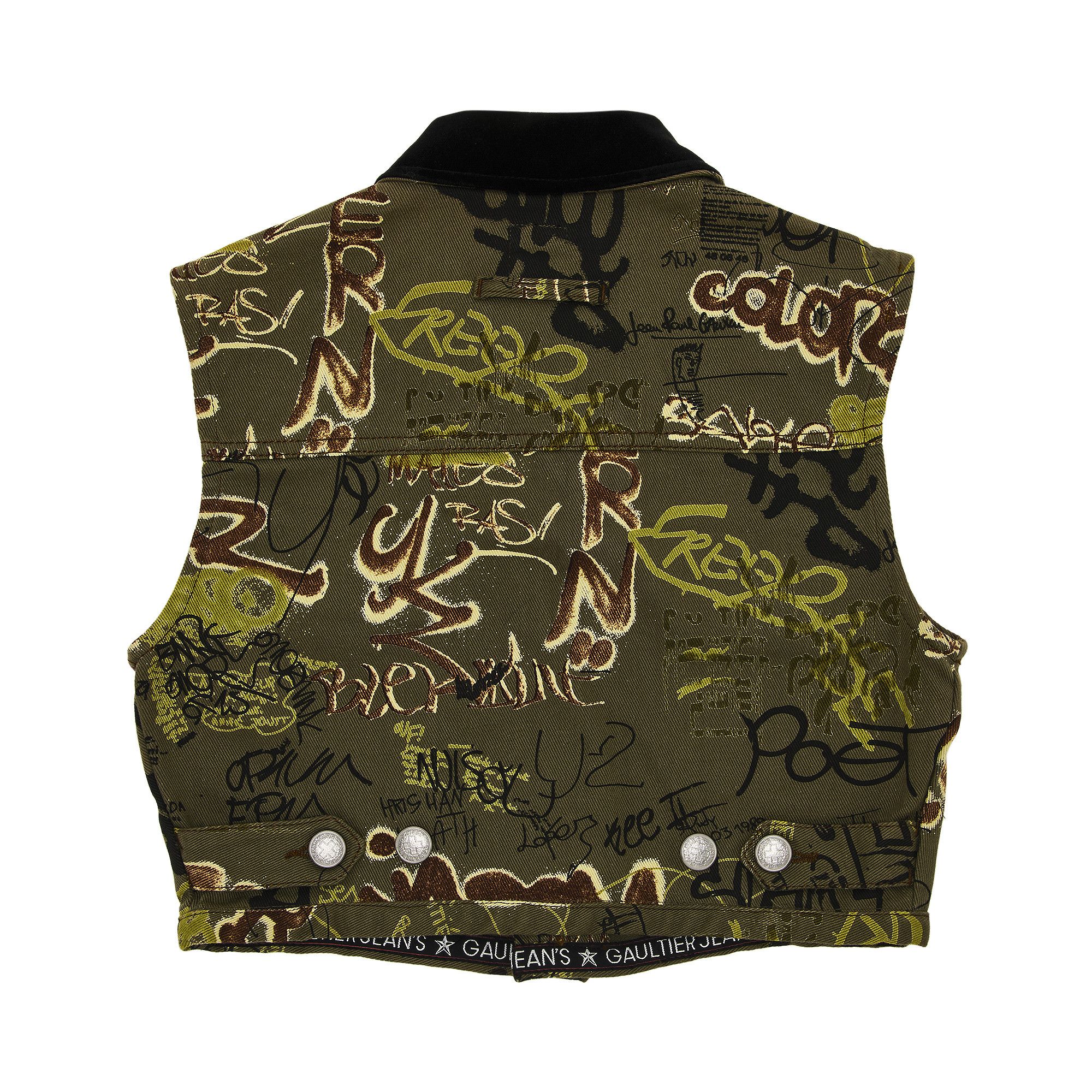 Buy Jean Paul Gaultier Haute Jeanerie Graffiti Denim Vest