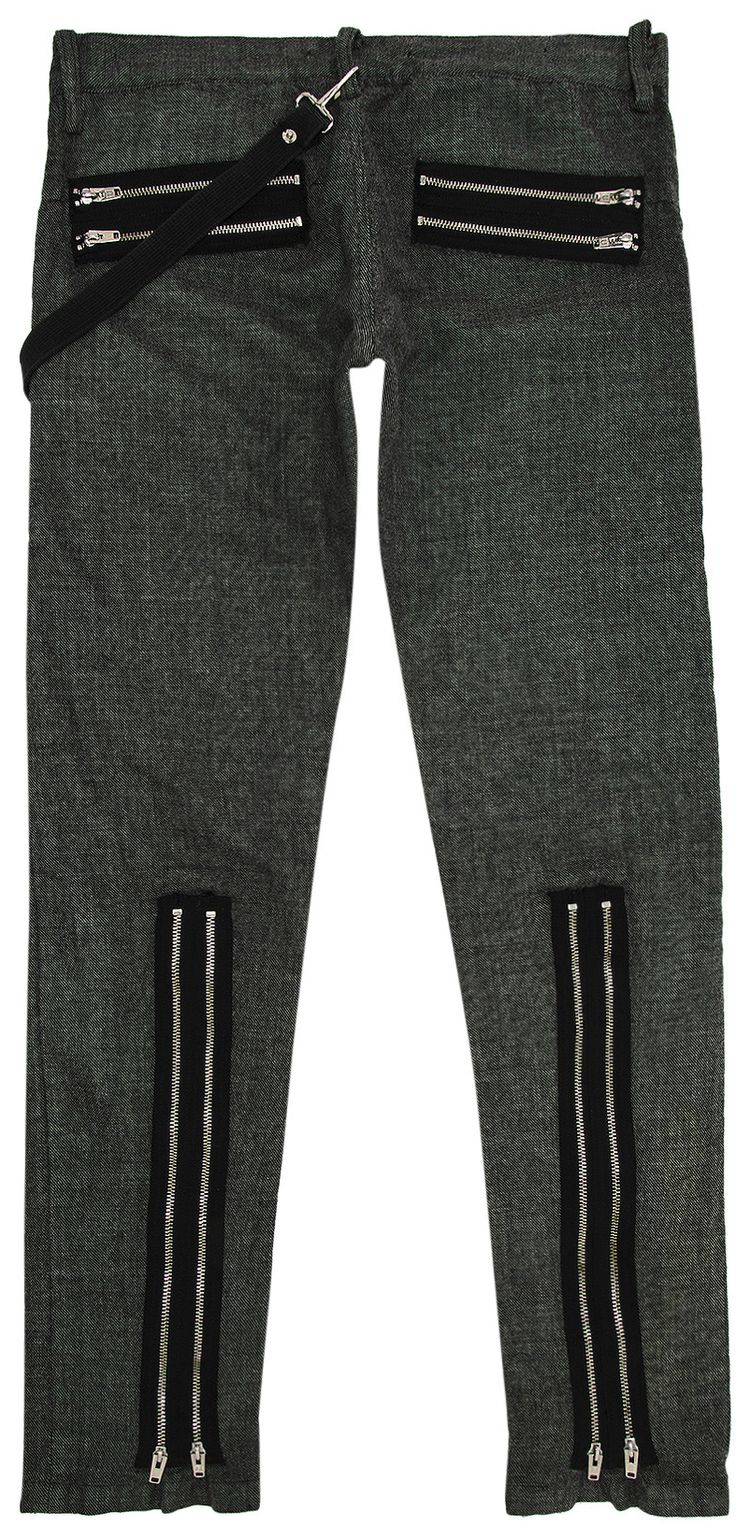 Undercover Multi Zipper Houndstooth Trousers Black