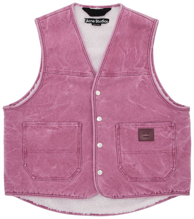 Acne Studios Button Up Vest Pink
