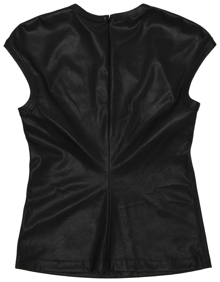 Helmut Lang Faux Leather Tee Black