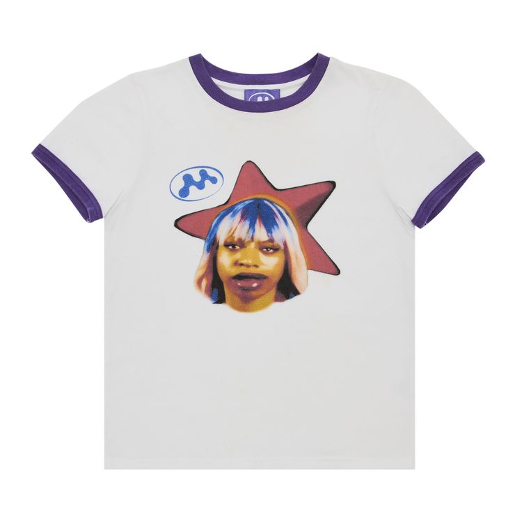 Mowalola Logo Star Tee White