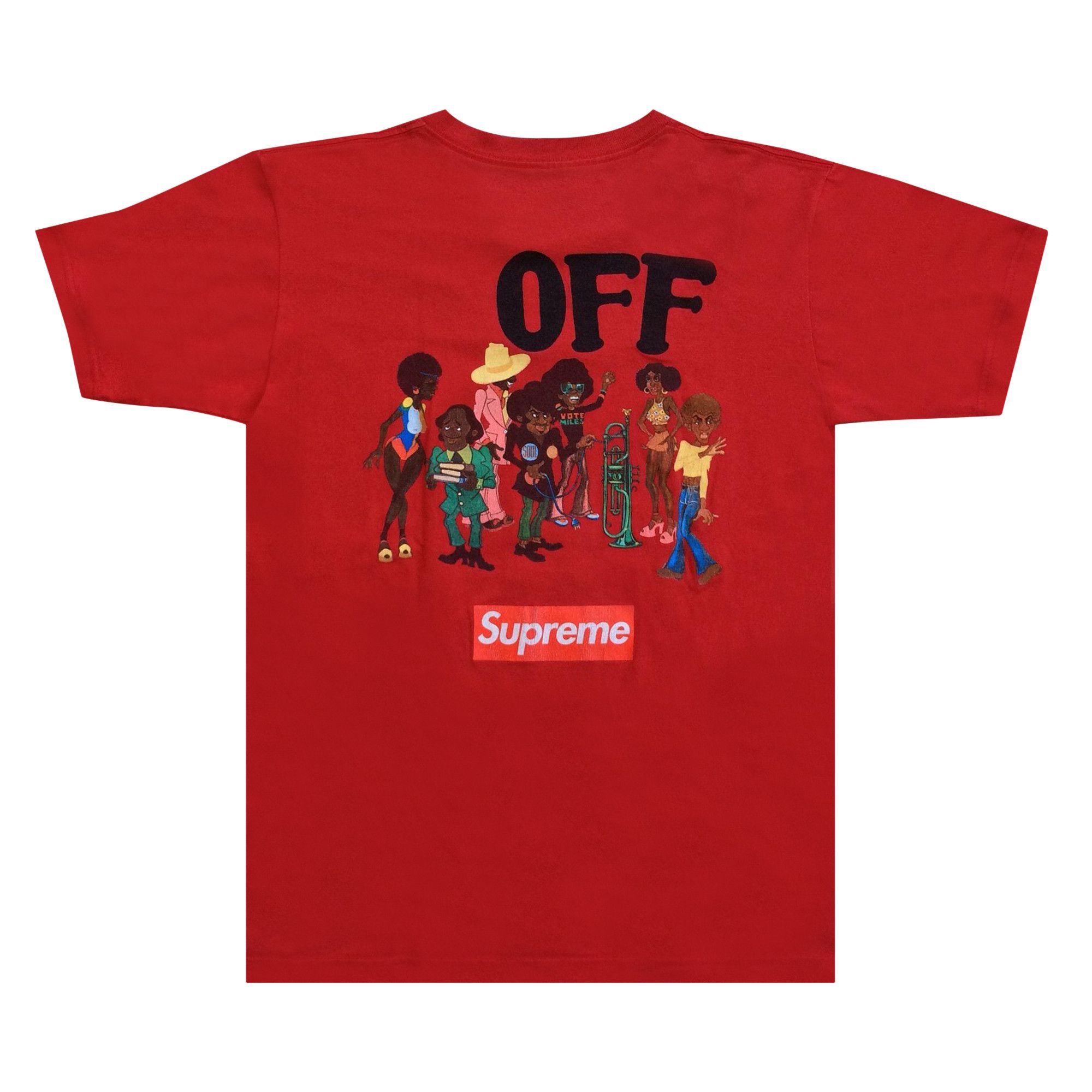 Buy Supreme x Miles Davis On The Corner Tee 'Red' - FW08T0103 RED