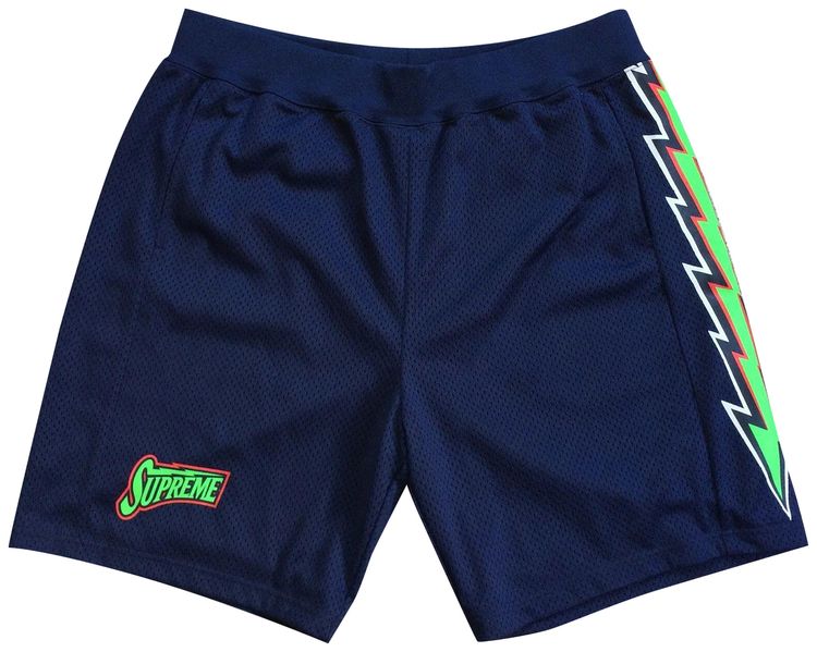 Supreme Bolt Shorts  Navy