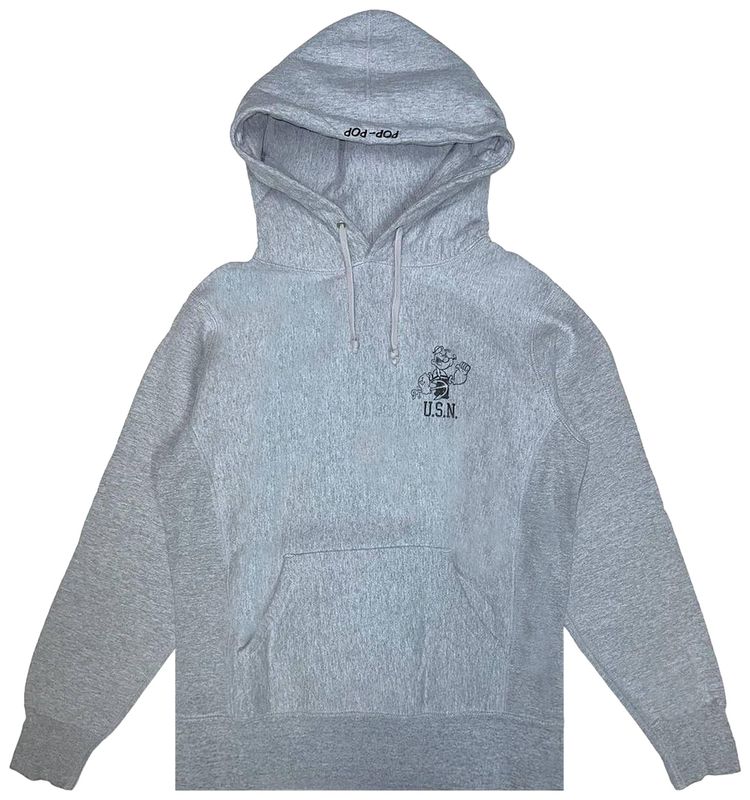 Supreme Popeye Hoodie Grey